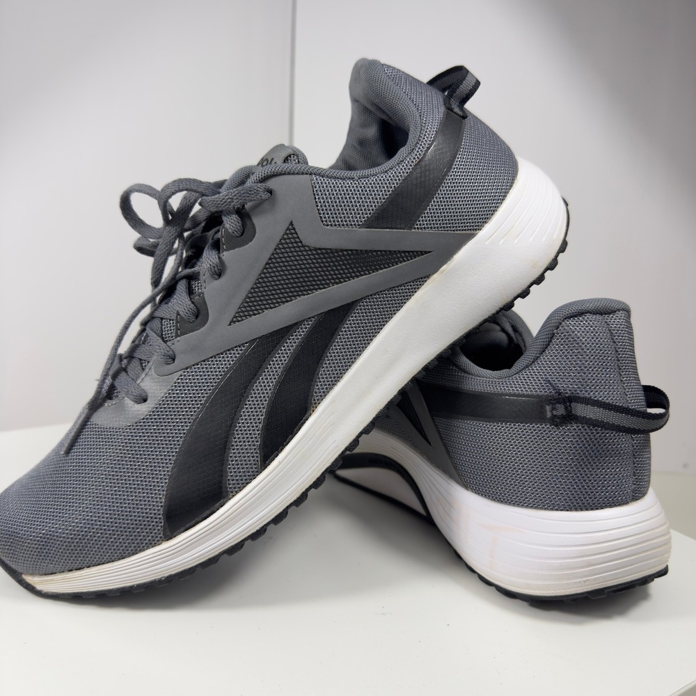 Reebok Lite Plus 3 Men Size 12 Gray White Running Shoes GY3962 Low Top Sneakers